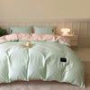 White Bedding Comforter Set with Pillowcase Bed Sheet Single Full Size Bed Linen Duvet Cover Set Queen/King Double Single Bed