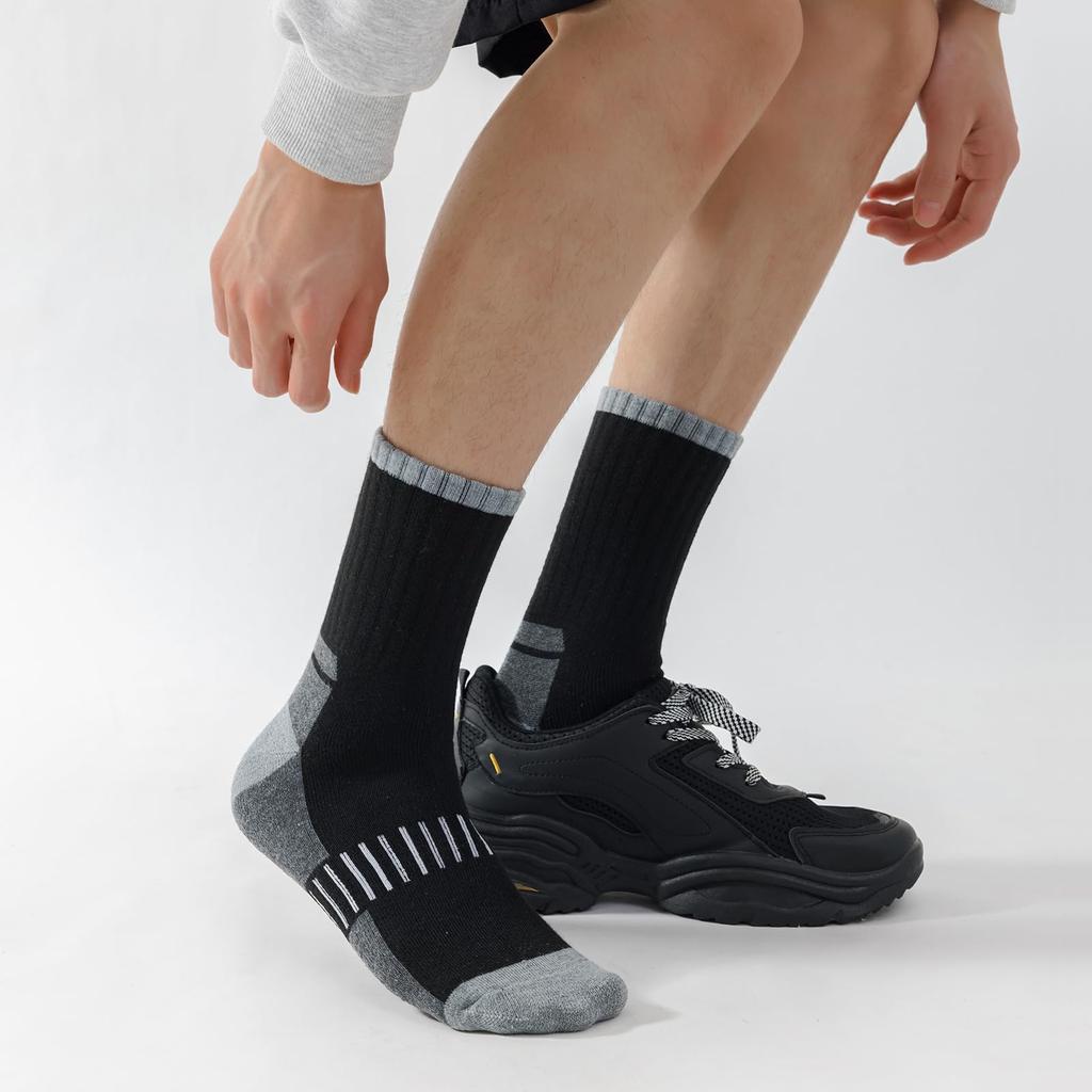 Wamicu Winter Warm Thick for Indoor and Outdoor and Sizes Men's Socks, 5-Pair Set, Warm, Durable, Stretchy, Use, Camping, Running, Hiking, More,