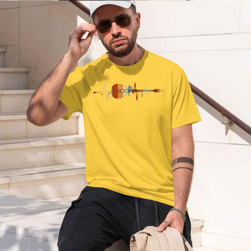 Retro Vintage Hebeat Guitar Tshirt Lovers Gifts Custom Printed Grh Shirts Unisex Summer Soft Camisetas 2026 New Model Shortsle