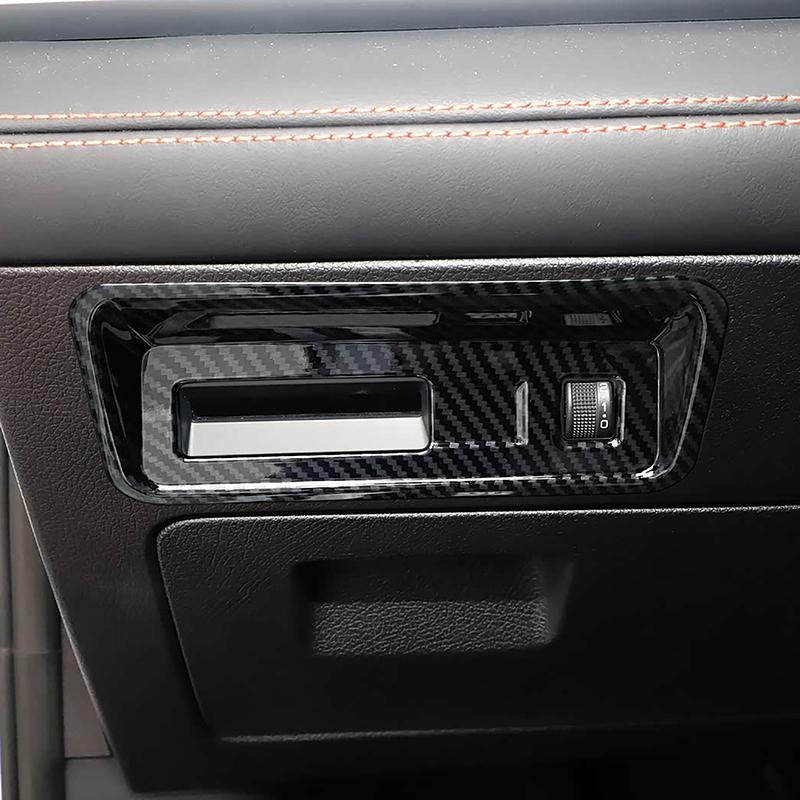 Styling Headlight Adjustment Switch Frame Decoration Cover Trim For BYD Song PLUS Carbon Fiber Color Interior Accessories