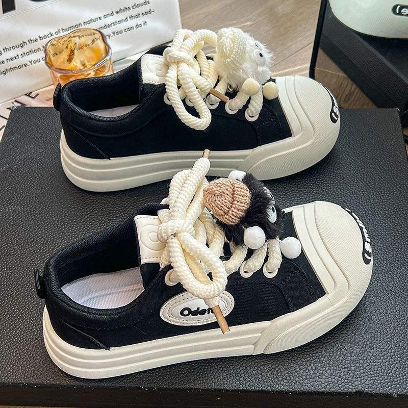 Women's 2025 Summer Korean Style Flat Canvas Slip-On Slippers