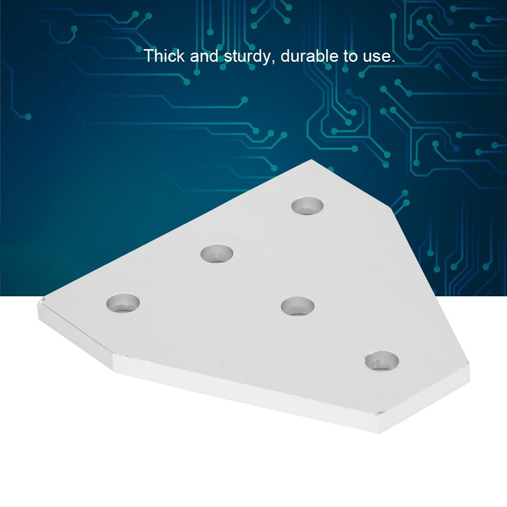 Příslušenství 3D tiskárny Montážní deska s 5 otvory kompatibilní s lineárním vedením ve tvaru V (stříbrný)