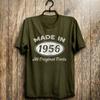 Made In 1956 Original Parts Graphic Tee All Vintage Distressed Year Celebration Gift For Dad Grandpa Unisex Cotton Shirt