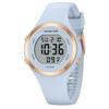 GOLDEN HOUR Waterproof Sports Digital Chronograph Silicone Strap Rose Women's Watch, Gold/Starlight/Milk White.