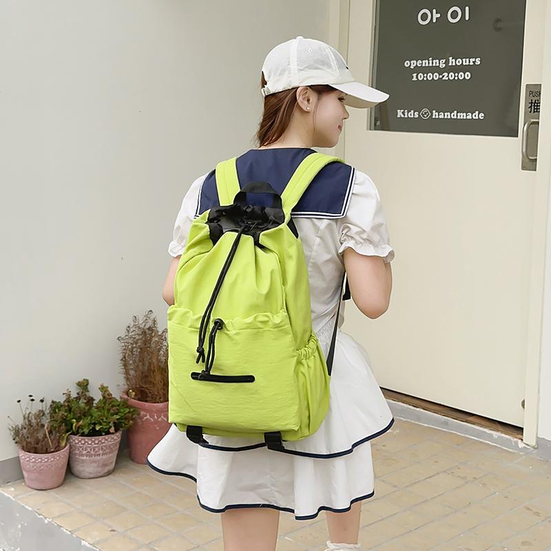 Student Schoolbag Lightweight Sports Backpack Women's Drawstring Backpack
