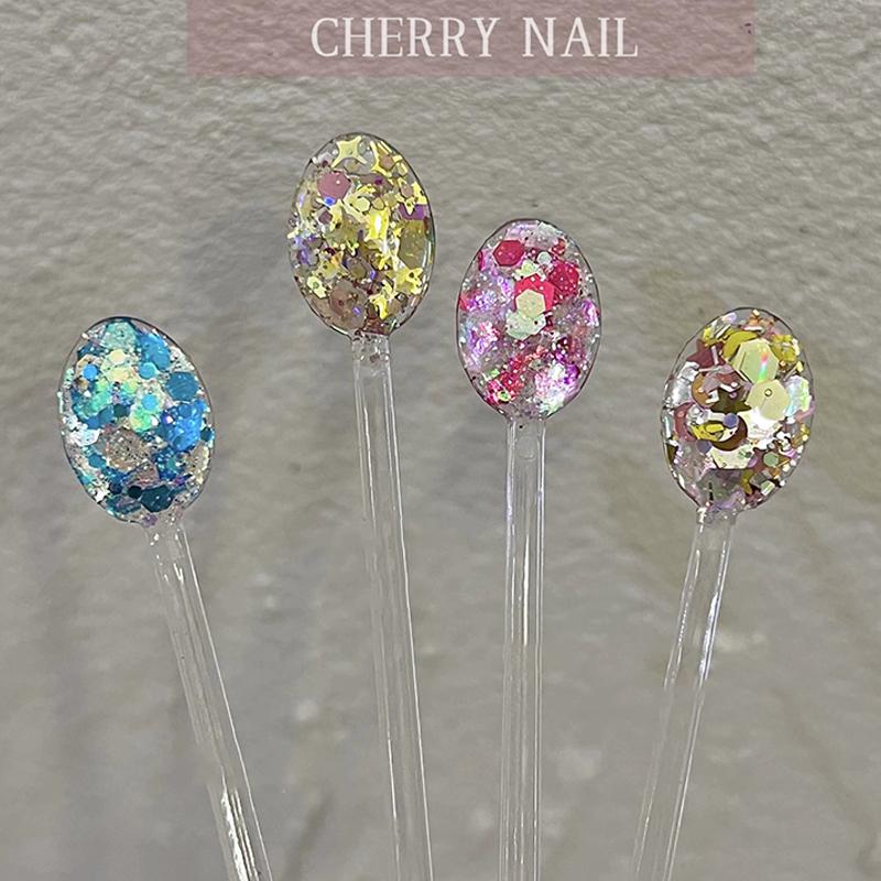 Nail Glitter Sequins 3D Laser Nail Art Flakes Colorful Confetti Sticker Manicure Supplies Diy Decals Decoration