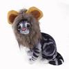 Funny Cat Hat Lion Mane Furry Lion Costume Birthday Pet Accessories Supplies Cute Pet Wear Adjustable Sticker