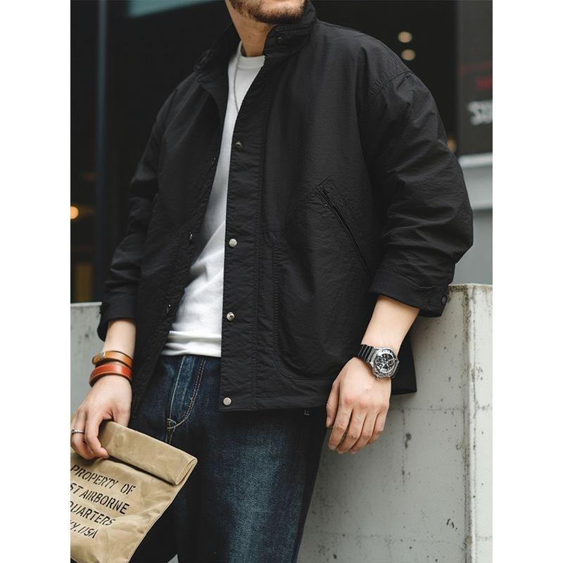 Outdoor Mountain-Style Functional Waterproof Workwear Jacket for Men, Spring and Autumn Loose Fit, Export Men's Casual Stand-Collar Jacket
