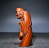 Chinese Antique Boxwood Wood Carving Ji Gong Buddha Statue Collection Nice Art