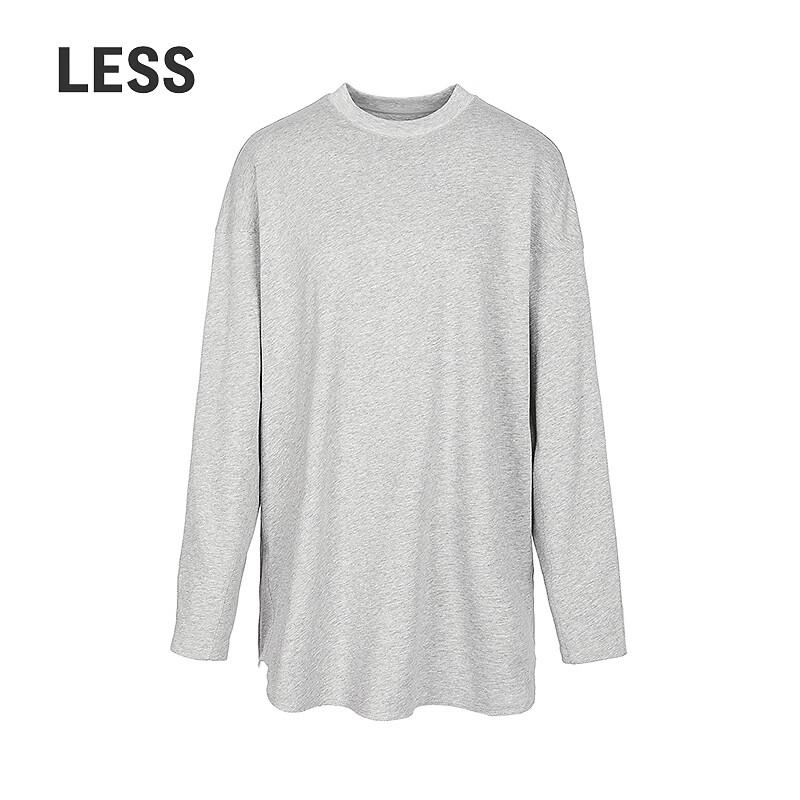 

LESSLESS 2026 Spring Collection Loose Fit Round Neck Long Sleeve T-Shirt XS