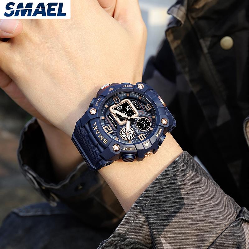 Quartz hodinky Sport 50M vodotěsné stopky týdenní displej LED digitální budík pánské pánské hodinky sportovní náramkové hodinky