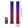 2 Pieces LED RGB Light Bar Portable Ambient Lighting for PC Bed Room Desktop Black
