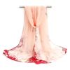 Zonbeschermende Zijde Chiffon Sjaal - Lente/Herfst Bedrukte Strandlaken Nek Sjaal Cadeau