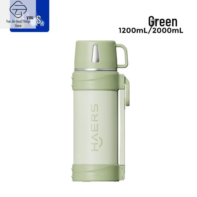 HAERS 2L Outdoor Stainless Steel Insulated Water Bottle