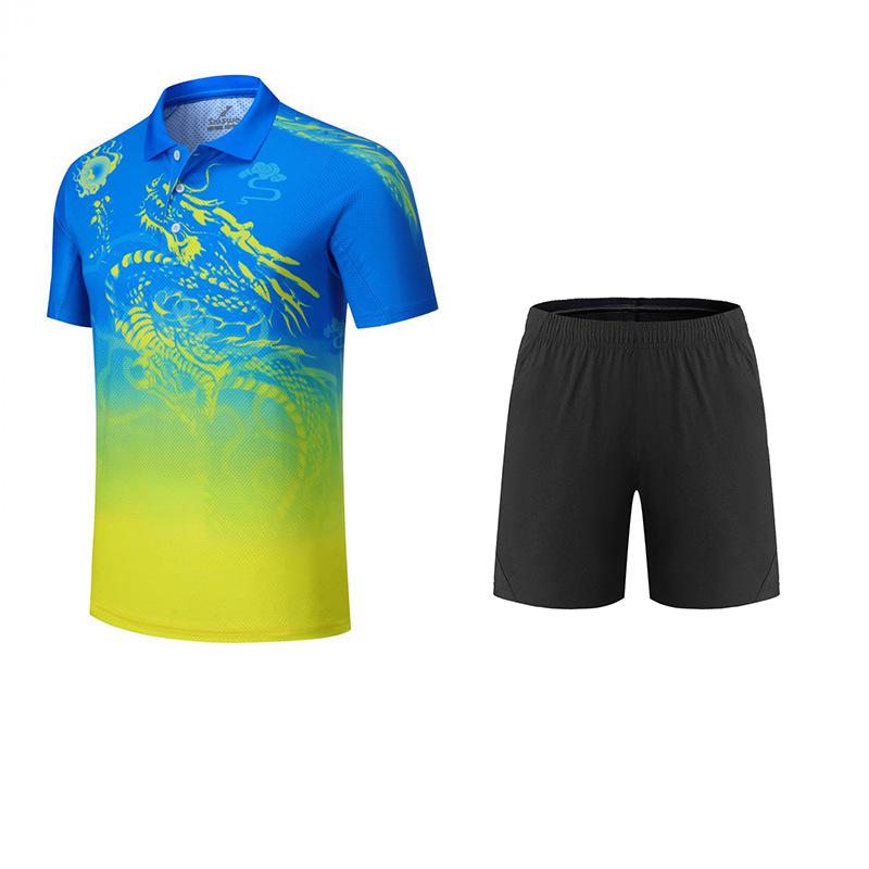 Quick-Dry Table Tennis & Badminton Clothing Set: Kids' Polo & Adult Short Sleeve