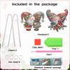2pcs Gnome 2D/Flat DIY Diamond Painting Set Hanging Diamond Art Kits Diamond Art Pendant Home Wall Decoration Crafts