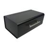 Zwarte Metalen Broodtrommel Moderne Broodcontainer Met Handvat Mat Staal 36X20,5X14,5 Cm | Begryf