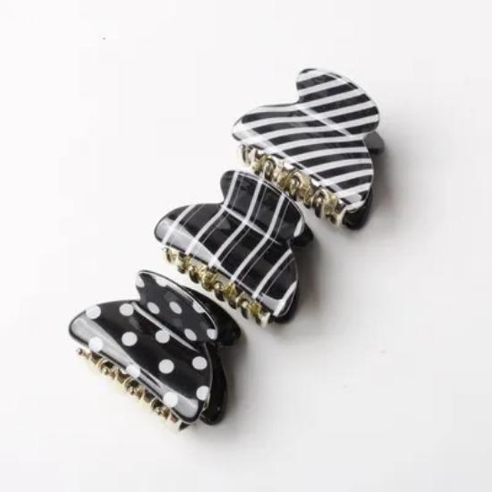 3pack Hair Clip Daisy Acrylic Plastic Small Hair Claw For Women Girls Fashion Gold Crab For Hair Tins Clamps Hair Accessories