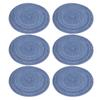 6Pcs Round Placemats Braid Heat Insulation Nonslip Stable Highly Durable Wide Application Place