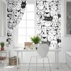 The Cat Animal Perdele negre Perdele pentru camera de zi Obiecte decorative pentru camera de zi
