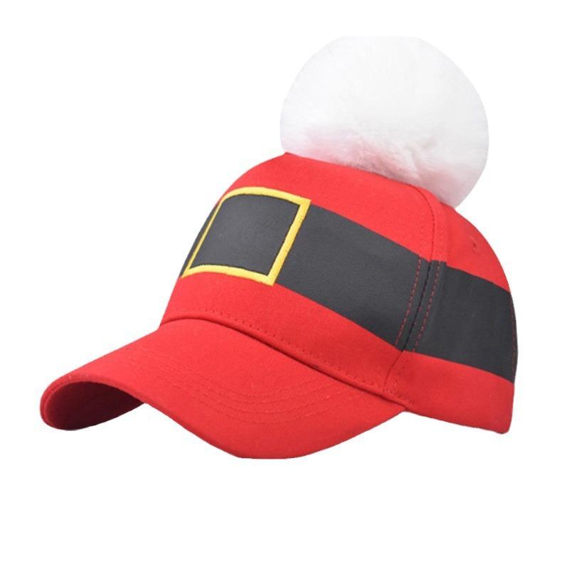 Christmas Decorative Belt Buckle Pattern Adjustable Baseball Cap For Cosplay Stage Performance Party Hat