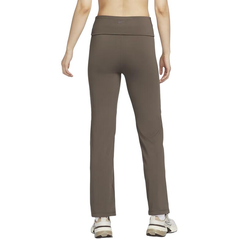 Nike Solid Color Quick-Dry High-Waisted Straight-Leg Knitted Sports Pants Women bottoms Mineral-Grey Black FV7849004