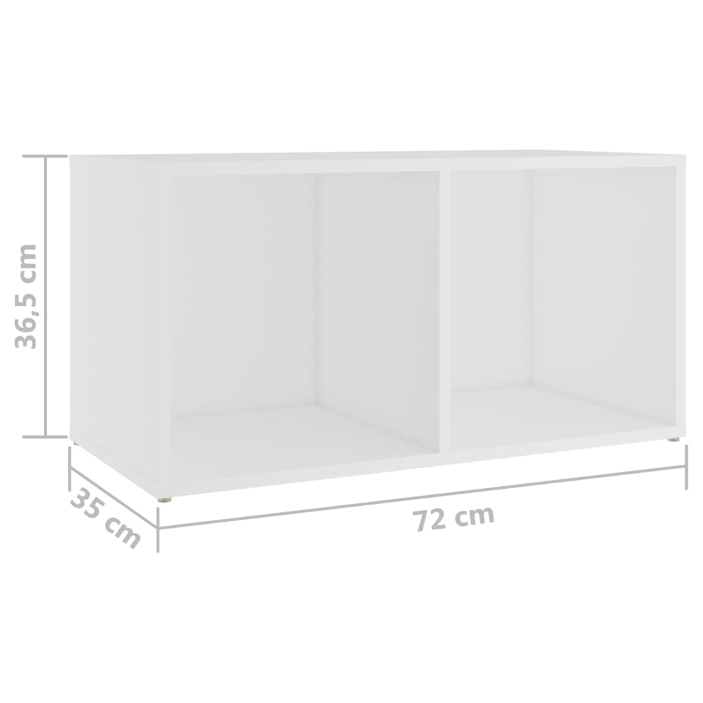 TV Cabinets (2 Pcs) White 72 X 35 X 36.5 Cm Particleboard