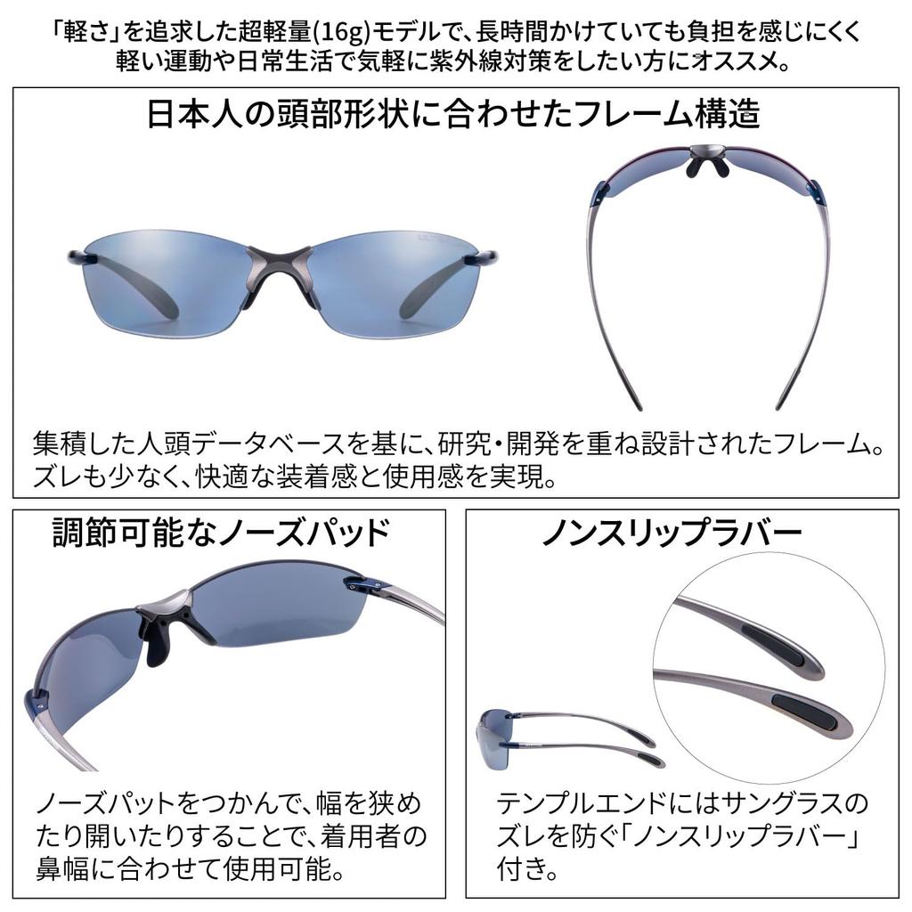 Swans Airless Leaffit Sports Sunglasses with Polarized Lenses and Outdoor BLGM Matte Mirror with Polarized Ultra Ice Blue (for Fishing, Golf,