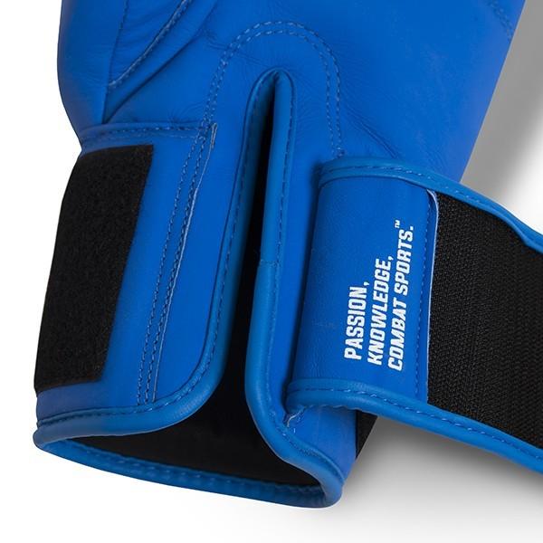 StormCloud Blizzard Classic Genuine Leather Muay Thai Gloves Blue 16oz