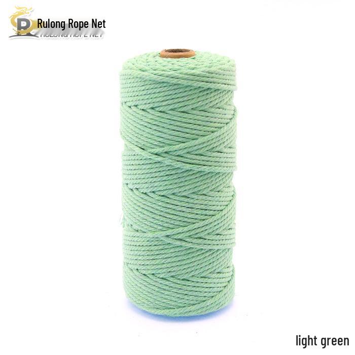 3mm Color Cotton Rope for DIY Handmade Tapestry, Weaving, and Drawstring Projects