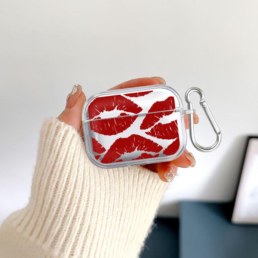 Sexy Red Lips Clear Earphone Cases Cover Case For Airpods Pro2 3 1 4 Pro3 Pro 2