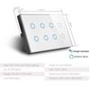 WLAN Smart Touch Licht Wandschalter Interruptor Glaspanel 8-fach 147*86mm Tuya App SmartLife Kompatibel mit Alexa Google Home