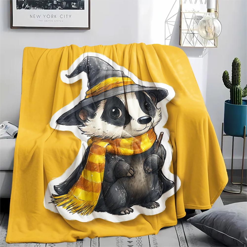 1 Peça Manta de Flanela com Estampa de Desenho Animado, Alta Qualidade Confortável para Todas as Estações, Decoração de Casa, Calor e Conforto, Perfeita para Presente de Natal Aniversário