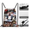 George Michael Backpacks Multi-function Drawstring Bundle Pocket Sports Bag Book Bags for Travel School