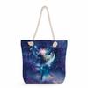 Strandtasche mit Sternenhimmel-Print und dickem Seil, ein Schultergurt 7294 CLE