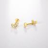 ANDYWEN 925 Sterling Silver Gold Leaves Stud Earring Clips Piercing Luxury 2023 Women Winter Luxury Fine Jewelry
