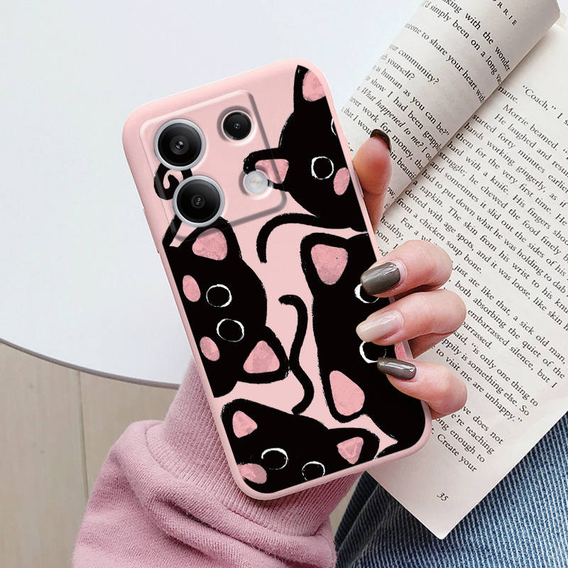 Cartoon Hülle Für Redmi 13C 4G 5G 13R Note 13 Pro Redmi13 Note13R Poco C65 M6 Pro X6 PocoM6 Niedliche Katzen Hülle Weicher Stoßfänger Paar