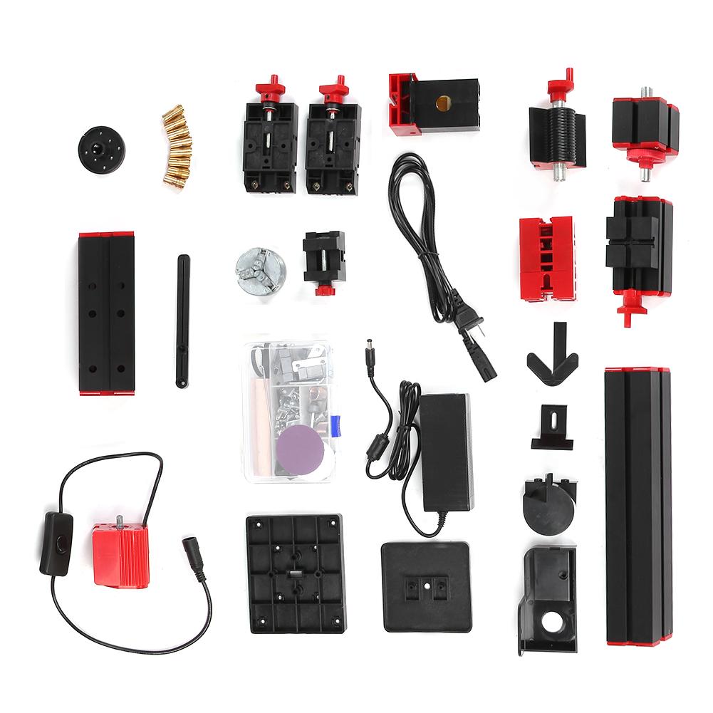 Mini 6 In 1 Motorized Jigsaw Grinder Wood Metal Lathe Woodworking