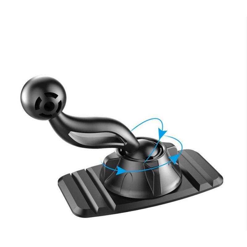 Universal Adhesive Car Phone Holder with Extended Rod and 17mm Ball Head for Curved Surfaces