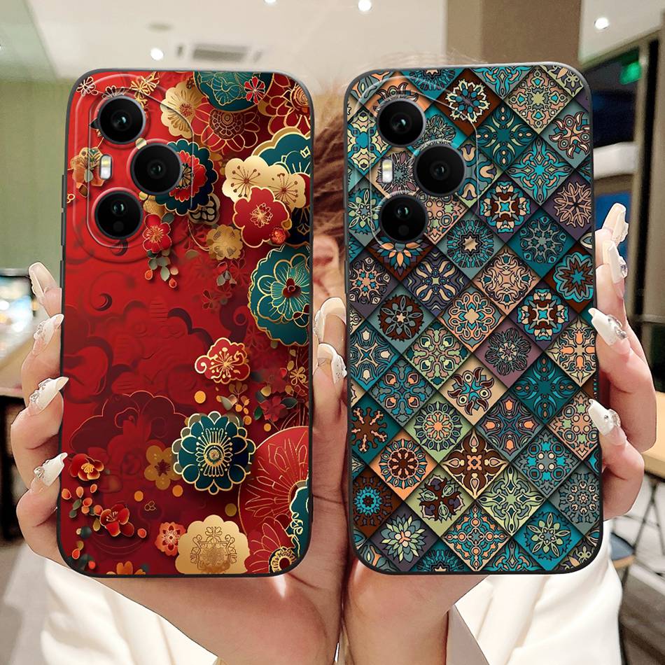 For Honor 400 Pro Honor400 Beautiful Bow Rose Painting Phone Case For Honor 400 400Pro 5G Soft Silicone Cases