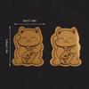 5Pcs Gold Foil Lucky Cat Mobile Phone Decoration Sticker Gold Lucky Cat Gold Patch Phone Decoration  Year Gift Phone Patch