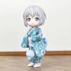 Obitsu 11 (OB11) Size Outfit for Obitsu Dolls (11cm Body): Yukata, Kimono, Japanese Clothing, Girl's Outfit, Multicolor, 4-Piece Set (C)