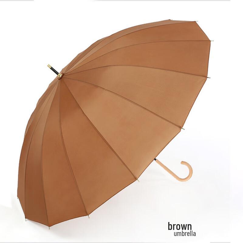 Nanjiao Vintage 16-Rib Straight Umbrella 23 inch, 16 Ribs