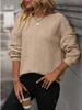 2024 Spring/Autumn Women's Plus Size Jacquard Round Neck Sweatshirt