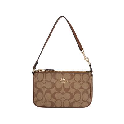 Coach Nolita 19 Monogram Beschichtetes Canvas und Leder Clutch Tasche Kleine Damen Clutch Tasche Khaki Braun C3308-IMBDX