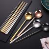 Tableware Dinnerware Chopsticks Cutlery Set Soup Spoon  for Student Home Kitchen Office