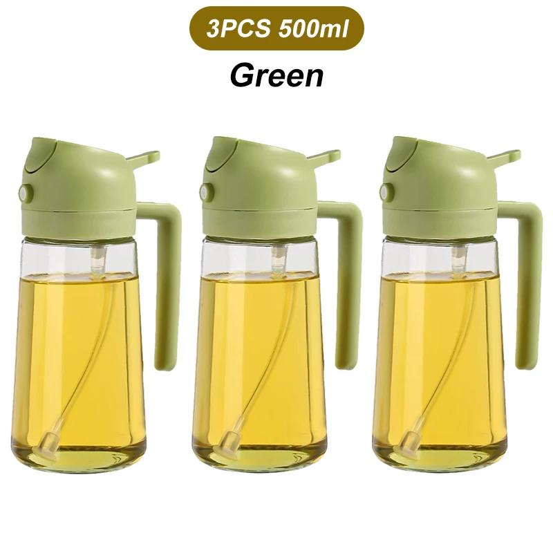 2in1 500ml Plast Spruta Oljespruta Flaska Spruta Oljedispenser Oljekanna Kryddställ BBQ Kök Bakning Rostning Picknick Köksredskap