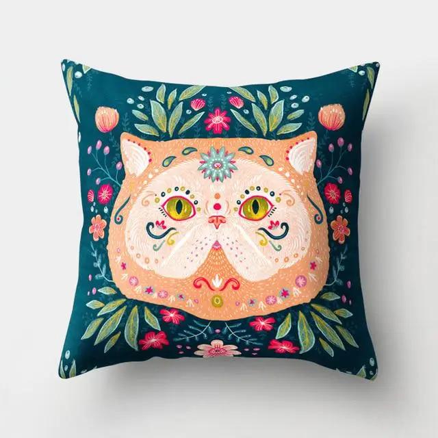 45X45Cm Decorative Sofa Bed Decorative Pillowcase Owl Pattern Polyester Throw Pillow Living Room Cushion Cover