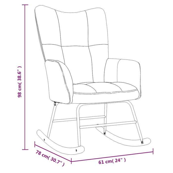 VidaXL Chaise à Bascule Chaise de Relaxation Siège de Relaxation Fauteuil de Salon Salle de Séjour Maison Intérieur Vert 328141