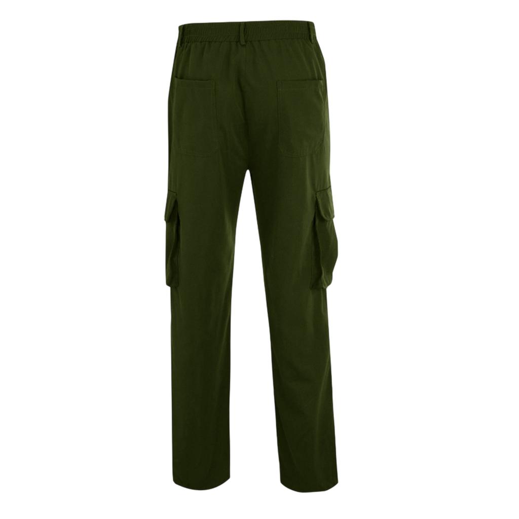 Men's Multi-Pocket Cargo Pants for Outdoor Hiking and Work
